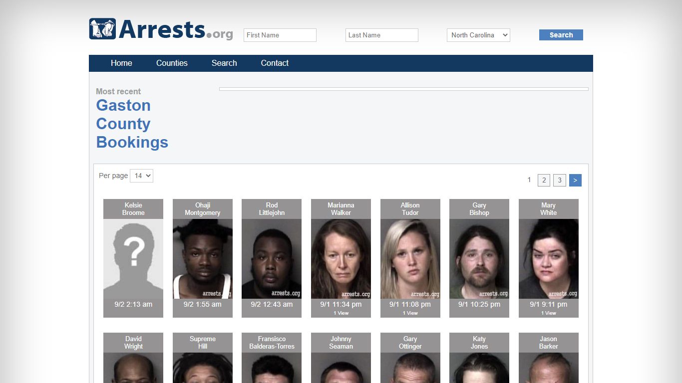 Gaston County Arrests and Inmate Search